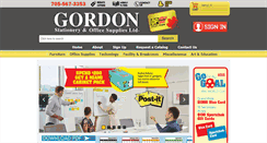 Desktop Screenshot of gordonsstationery.com